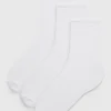 White Modal Blend Ankle Socks 3 Pack 4-8