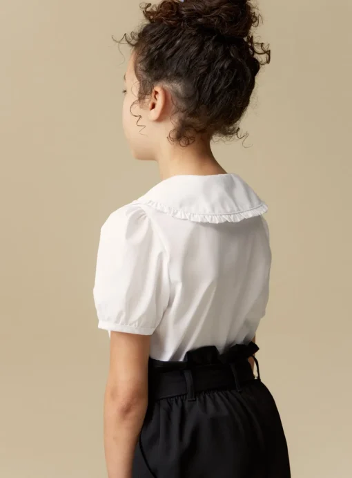 White Oversized Collar Blouse 11 years