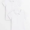 White Perfect White Polo Tops 2 Pack 3 years
