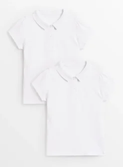 White Perfect White Polo Tops 2 Pack 3 years