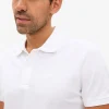 White Pique Embroidered Polo Shirt L