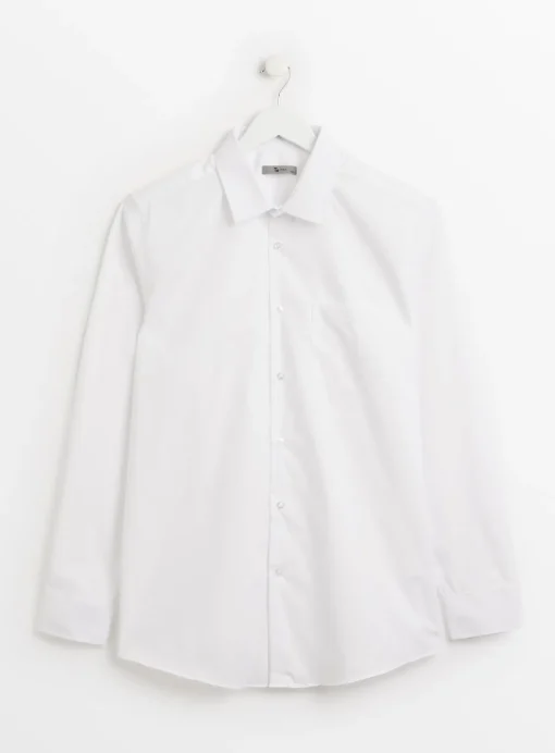 White Regular Fit Long Sleeve Shirts 2 Pack 21