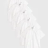White Regular Fit Short Sleeve Shirts 5 Pack 15
