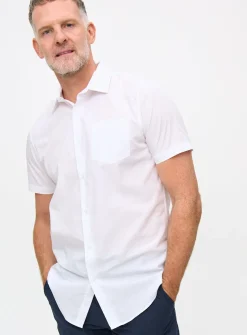 White Regular Fit Short Sleeve Shirts 5 Pack 15