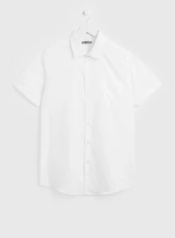 White Regular Fit Short Sleeve Shirts 2 Pack 19.5