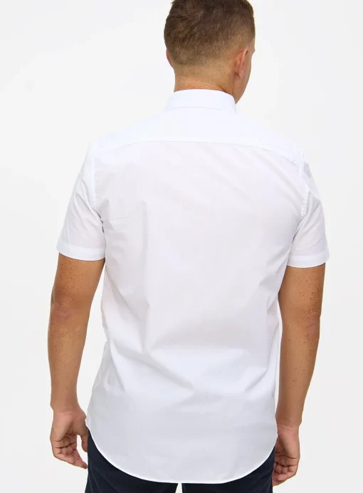 White Regular Fit Short Sleeve Shirts 2 Pack 19.5