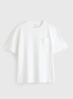 White Relaxed Fit Pocket T-Shirt XL