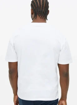 White Relaxed Fit Pocket T-Shirt XL