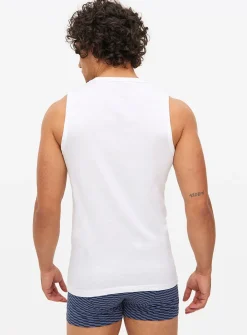 White Sleeveless Vest 2 Pack XL