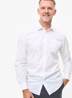 White Slim Fit Long Sleeve Shirts 5 Pack 17