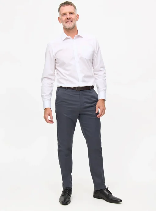 White Slim Fit Long Sleeve Shirts 5 Pack 17