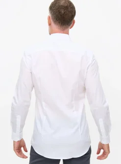 White Slim Fit Long Sleeve Shirts 5 Pack 17