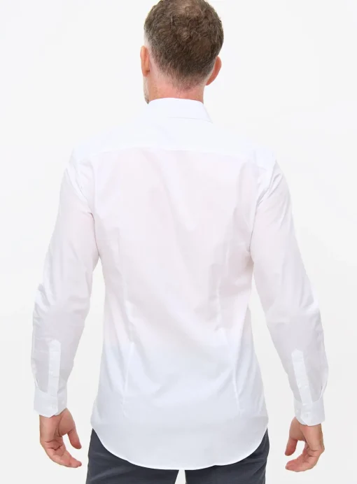 White Slim Fit Long Sleeve Shirts 5 Pack 17