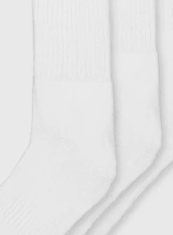 White Sports Socks 5 Pack With Arch Support - 9-12