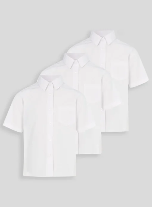 White Stain Resistant School Shirts 3 Pack 8 years