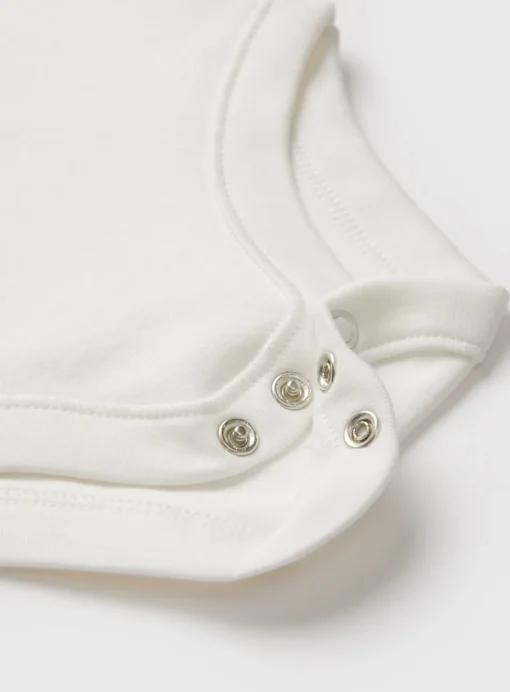 White Teddy Bear L Initial Bodysuit Newborn