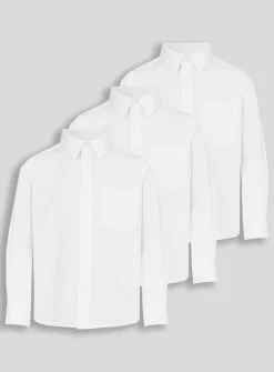 White Teen Long Sleeve Shirts 3 Pack 17 years