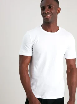 White T-Shirt Vests 2 Pack L
