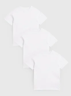 White Unisex Crew Neck T-Shirt 3 Pack 3 years