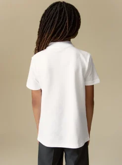 White Unisex Perfect White Polo Shirt 2 Pack 6 years