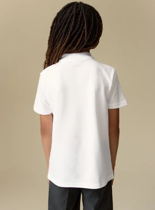 White Unisex Perfect White Polo Shirt 2 Pack 6 years