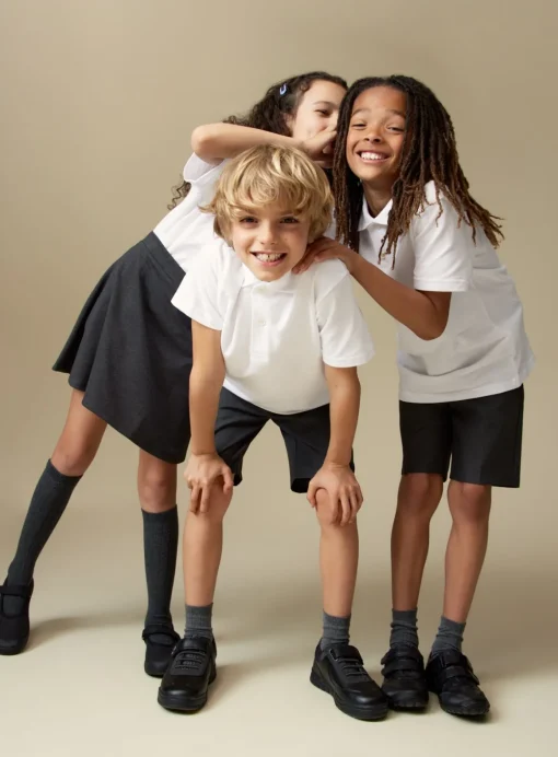 White Unisex Perfect White Polo Shirt 2 Pack 6 years