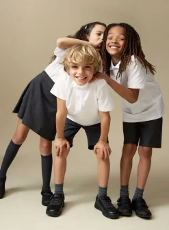 White Unisex Polo Top 5 Pack 3 years
