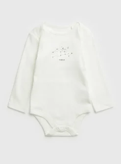 White Virgo Zodiac Bodysuit Up to 3 mths