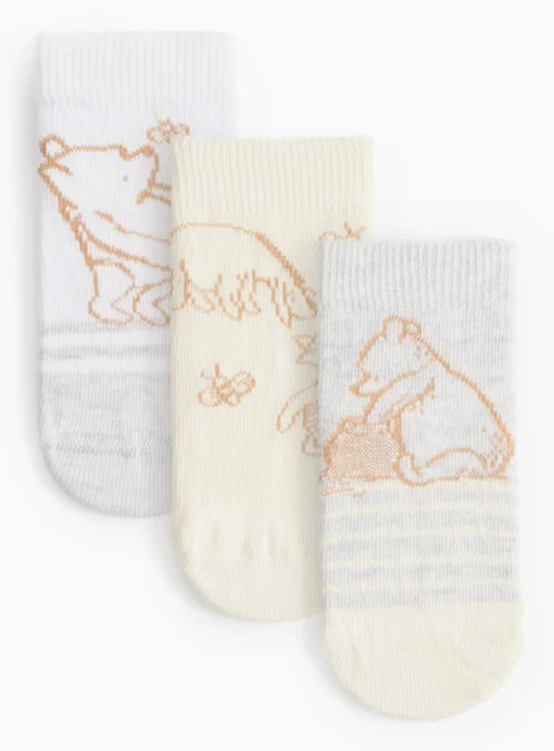 Winnie The Pooh Character Socks 3 Pack 6-12 months