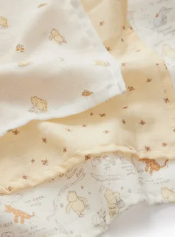 Winnie The Pooh Muslin Square 3 Pack One Size