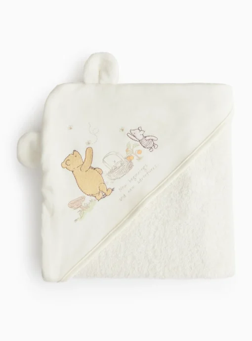 Winnie The Pooh Print Hooded Towel One Size