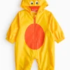 Yellow Duck Print Puddlesuit 9-12 months
