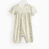 Yellow Floral Printed Romper 6-9 months