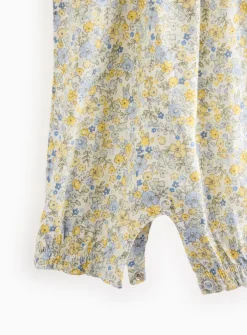 Yellow Floral Printed Romper 6-9 months
