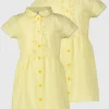 Yellow Gingham Ruffle School Dress 2 Pack 11 years