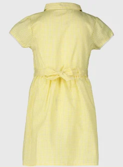 Yellow Gingham Ruffle School Dress 2 Pack 11 years