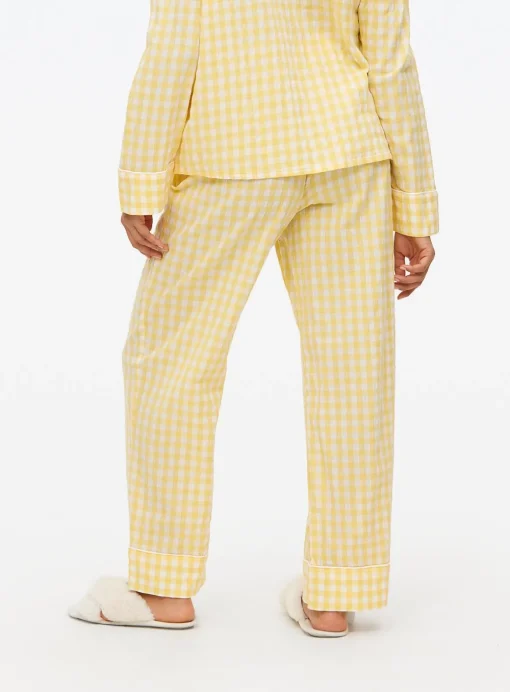 Yellow Gingham Seersucker Co-ord Pyjama Bottoms 16