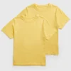 Yellow Plain School Sports T-Shirts 2 Pack 3 years