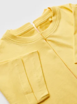 Yellow Plain School Sports T-Shirts 2 Pack 3 years