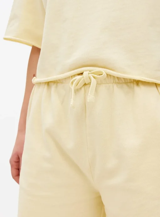 Yellow Washed Co-ord Sweat Shorts XL